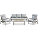 AVH-Collectie Showroommodel Lola/Ripasso stoel bank loungeset 4 delig latte zand aluminium teaktafel AVH-Collectie Showroommodel Lola/Ripasso stoel bank loungeset 4 delig latte zand aluminium teaktafel