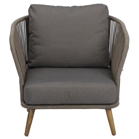 AVH-Collectie Showroommodel Volterra lounge balkonset 5-delig licht bruin wicker AVH-Collectie Showroommodel Volterra lounge balkonset 5-delig licht bruin wicker