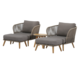 AVH-Collectie Showroommodel Volterra lounge balkonset 5-delig licht bruin wicker AVH-Collectie Showroommodel Volterra lounge balkonset 5-delig licht bruin wicker