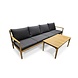 AVH-Collectie Showroommodel Manchester 4-zitsbank + lounge tafel acacia zwart AVH-Collectie Showroommodel Manchester 4-zitsbank + lounge tafel acacia zwart