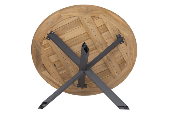 Taste 4SO Showroommodel Prado dining tuintafel 160øx75 cm rond teak antraciet Taste 4SO