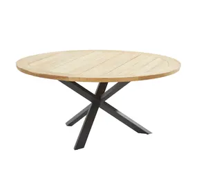 Taste 4SO Showroommodel Prado dining tuintafel 160øx75 cm rond teak antraciet Taste 4SO