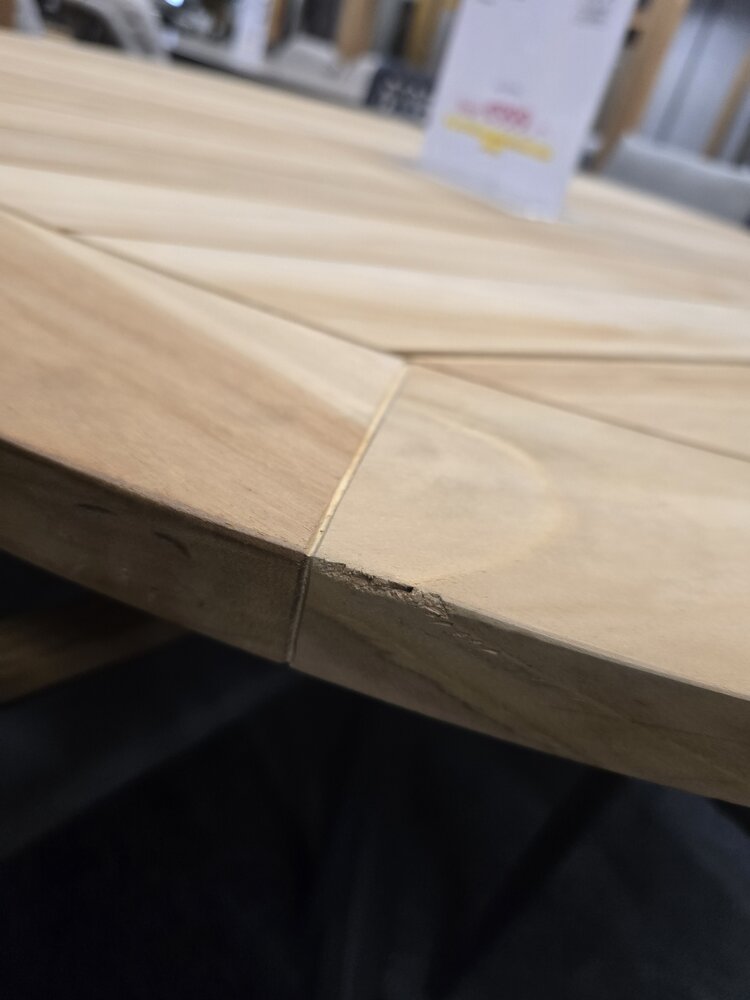 Taste 4SO Showroommodel Prado dining tuintafel 160øx75 cm rond teak antraciet Taste 4SO