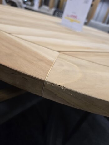 Taste 4SO Showroommodel Prado dining tuintafel 160øx75 cm rond teak antraciet Taste 4SO