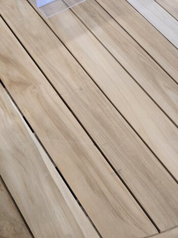 Taste 4SO Showroommodel Prado dining tuintafel 160øx75 cm rond teak antraciet Taste 4SO
