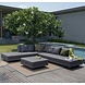 AVH-Collectie Showroommodel Santa Monica hoek loungeset 4 delig aluminium antraciet