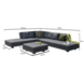AVH-Collectie Showroommodel Santa Monica hoek loungeset 4 delig aluminium antraciet