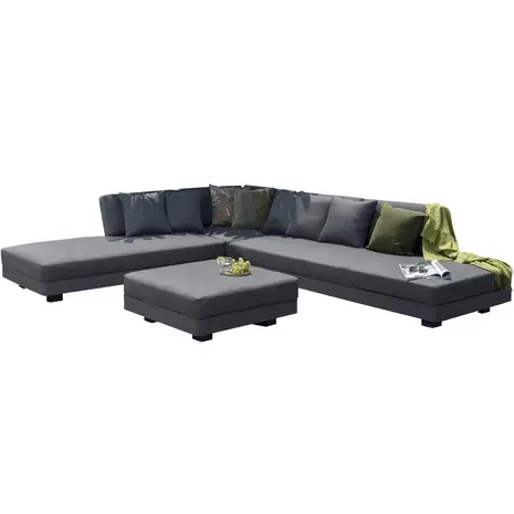 AVH-Collectie Showroommodel Santa Monica hoek loungeset 4 delig aluminium antraciet