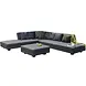 AVH-Collectie Showroommodel Santa Monica hoek loungeset 4 delig aluminium antraciet