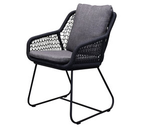 AVH-Collectie Showroommodel 8 x Savona dining tuinstoel rope antraciet AVH-Collectie Showroommodel 8 x Savona dining tuinstoel rope antraciet