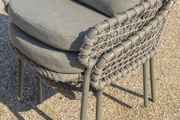 4 Seasons Outdoor Showroommodel 4 x Jura stapelbare dining tuinstoel rope olijf 4 Seasons Outdoor 4 Seasons Outdoor Showroommodel 4 x Jura stapelbare dining tuinstoel rope olijf 4 Seasons Outdoor
