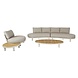 AVH-Collectie Showroommodel Castello organische stoel bank loungeset 5 delig latte zand aluminium AVH-Collectie Showroommodel Castello organische stoel bank loungeset 5 delig latte zand aluminium
