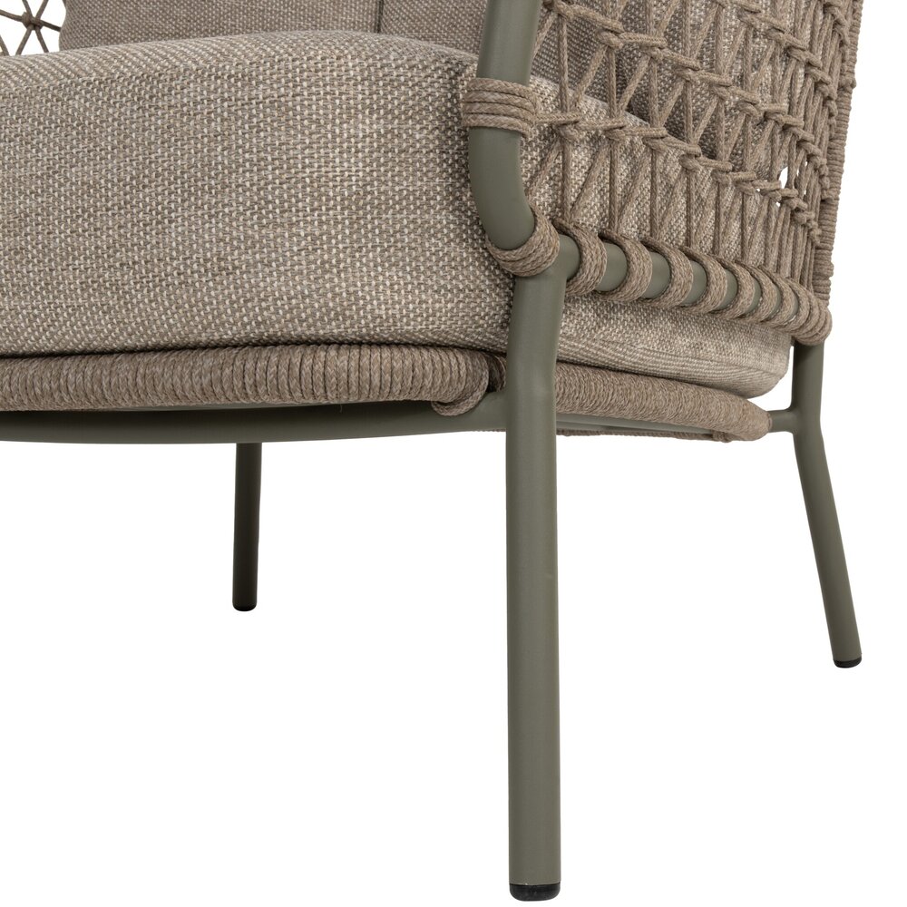 4 Seasons Outdoor Showroomodel Jura stoel bank loungeset 2-delig rope olijf 4 seasons outdoor 4 Seasons Outdoor Showroomodel Jura stoel bank loungeset 2-delig rope olijf 4 seasons outdoor