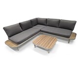 AVH-Collectie Showroommodel Amore platform hoek loungeset 3 delig latte zand aluminium AVH-Collectie Showroommodel Amore platform hoek loungeset 3 delig latte zand aluminium
