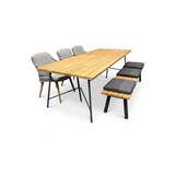 4 Seasons Outdoor Showroommodel Lano Cempre dining tuinset 240x100xH75 cm 5-delig teak 4 Seasons Outdoor Showroommodel Lano Cempre dining tuinset 240x100xH75 cm 5-delig teak