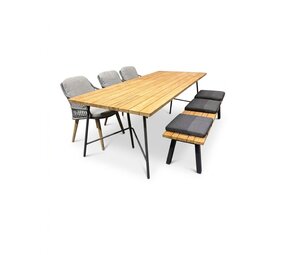 4 Seasons Outdoor Showroommodel Lano Cempre dining tuinset 240x100xH75 cm 5-delig teak 4 Seasons Outdoor Showroommodel Lano Cempre dining tuinset 240x100xH75 cm 5-delig teak