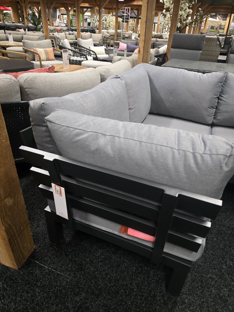 SUNS Showroommodel SUNS Vita hoek loungeset 3 delig verstelbaar wased grey / matt royal grey SUNS Showroommodel SUNS Vita hoek loungeset 3 delig verstelbaar wased grey / matt royal grey
