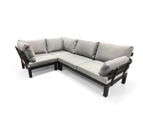 SUNS Showroommodel SUNS Vita hoek loungeset 3 delig verstelbaar wased grey / matt royal grey SUNS Showroommodel SUNS Vita hoek loungeset 3 delig verstelbaar wased grey / matt royal grey