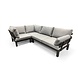 SUNS Showroommodel SUNS Vita hoek loungeset 3 delig verstelbaar wased grey / matt royal grey SUNS Showroommodel SUNS Vita hoek loungeset 3 delig verstelbaar wased grey / matt royal grey