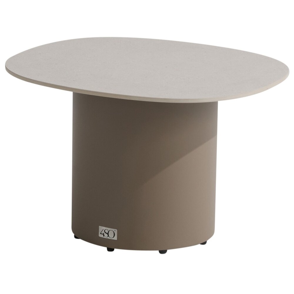 4 Seasons Outdoor Sofie lounge tuintafel 50x60xH35 cm keramiek oyster mocca 4 Seasons Outdoor