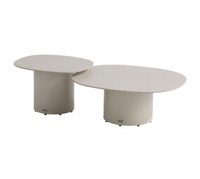 4 Seasons Outdoor Sofie lounge tuintafels set van 2 keramiek oyster linen 4 Seasons Outdoor 4 Seasons Outdoor Sofie lounge tuintafels set van 2 keramiek oyster linen 4 Seasons Outdoor