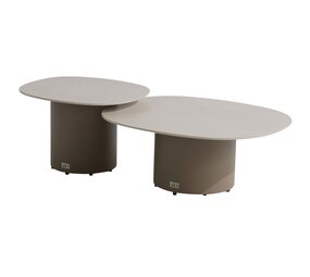 4 Seasons Outdoor Sofie lounge tuintafels set van 2 keramiek oyster mocca 4 Seasons Outdoor 4 Seasons Outdoor Sofie lounge tuintafels set van 2 keramiek oyster mocca 4 Seasons Outdoor