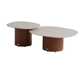 4 Seasons Outdoor Sofie lounge tuintafels set van 2 keramiek oyster spicy 4 Seasons Outdoor 4 Seasons Outdoor Sofie lounge tuintafels set van 2 keramiek oyster spicy 4 Seasons Outdoor