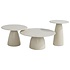 Sol lounge tuintafels set van 3 keramiek shiny linen 4 Seasons Outdoor