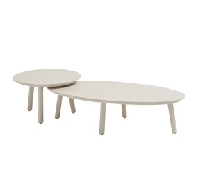 4 Seasons Outdoor Salute lounge tuintafels set van 2 ceramic oyster linen Taste 4SO 4 Seasons Outdoor Salute lounge tuintafels set van 2 ceramic oyster linen Taste 4SO