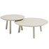 Salute ronde lounge tuintafels set van 2 ceramic oyster linen Taste 4SO Salute ronde lounge tuintafels set van 2 ceramic oyster linen Taste 4SO