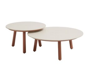 4 Seasons Outdoor Salute ronde lounge tuintafels set van 2 ceramic oyster spicy Taste 4SO 4 Seasons Outdoor Salute ronde lounge tuintafels set van 2 ceramic oyster spicy Taste 4SO