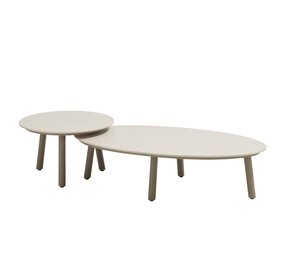 4 Seasons Outdoor Salute lounge tuintafels set van 2 ceramic oyster mocca Taste 4SO 4 Seasons Outdoor Salute lounge tuintafels set van 2 ceramic oyster mocca Taste 4SO