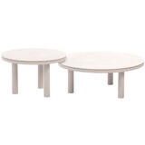 Taste 4SO Iris set loungetafels 60xH36 cm en 80xH30,5 cm keramiek linen Taste 4SO