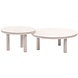 Taste 4SO Iris set loungetafels 60xH36 cm en 80xH30,5 cm keramiek linen Taste 4SO