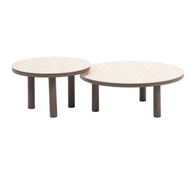 Taste 4SO Iris set loungetafels 60xH36 cm en 80xH30,5 cm keramiek terre Taste 4SO