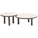 Taste 4SO Iris set loungetafels 60xH36 cm en 80xH30,5 cm keramiek terre Taste 4SO