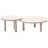 Iris set loungetafels 60xH36 cm en 80xH30,5 cm keramiek latte Taste 4SO Iris set loungetafels 60xH36 cm en 80xH30,5 cm keramiek latte Taste 4SO