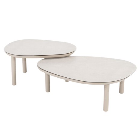 Taste 4SO Monroe set loungetafels 65xH32 cm en 80xH27 cm linen Taste 4SO Taste 4SO Monroe set loungetafels 65xH32 cm en 80xH27 cm linen Taste 4SO