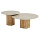 4 Seasons Outdoor Enna lounge tuintafel set van 2 keramiek rustic teak Taste 4SO 4 Seasons Outdoor Enna lounge tuintafel set van 2 keramiek rustic teak Taste 4SO