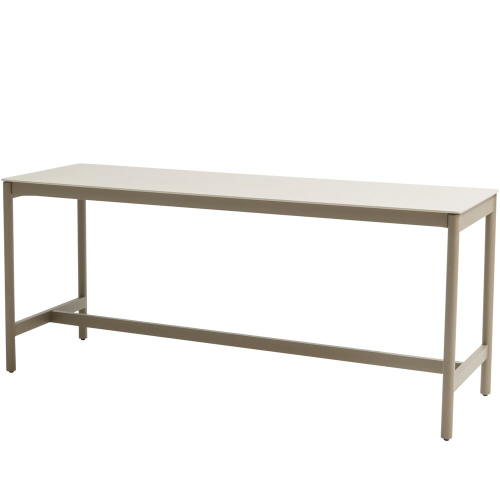 Taste 4SO Soho high dining tuintafel 220x75xH95 cm keramiek oyster mocca Taste 4SO Taste 4SO Soho high dining tuintafel 220x75xH95 cm keramiek oyster mocca Taste 4SO