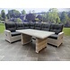 AVH-Collectie Showroommodel San Marino hoek dining loungeset links 5-delig wit grijs AVH-Collectie Showroommodel San Marino hoek dining loungeset links 5-delig wit grijs