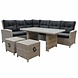 AVH-Collectie Showroommodel San Marino hoek dining loungeset links 5-delig wit grijs AVH-Collectie Showroommodel San Marino hoek dining loungeset links 5-delig wit grijs