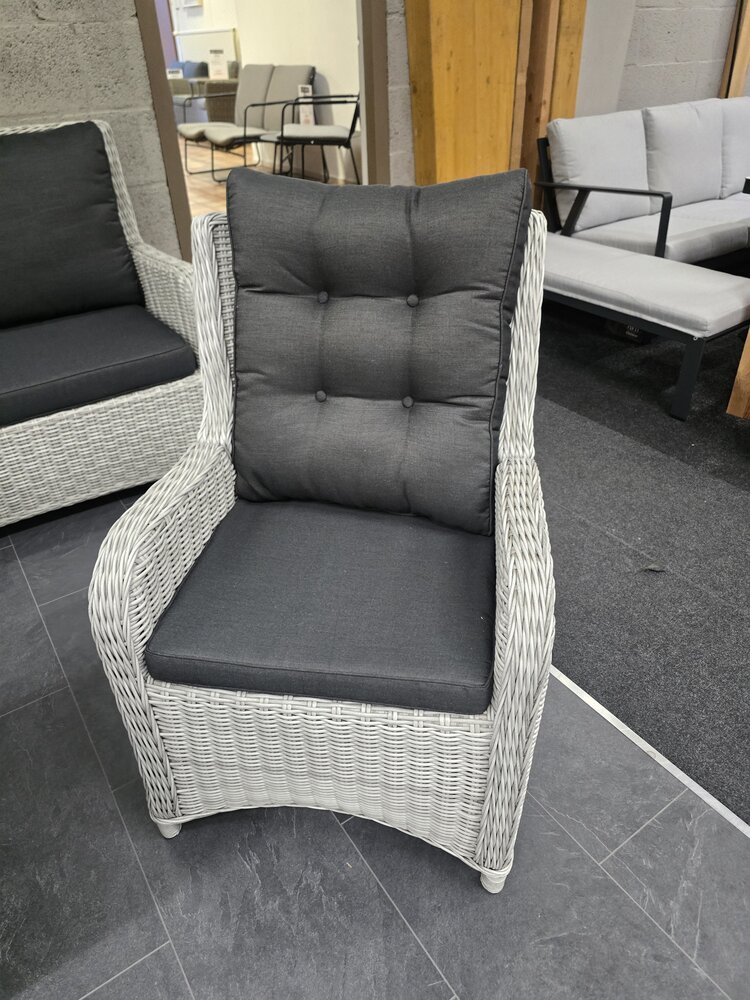 AVH-Collectie Showroommodel Bilbao hoek dining loungeset 6-delig wit grijs AVH-Collectie Showroommodel Bilbao hoek dining loungeset 6-delig wit grijs