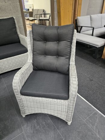 AVH-Collectie Showroommodel Bilbao hoek dining loungeset 6-delig wit grijs AVH-Collectie Showroommodel Bilbao hoek dining loungeset 6-delig wit grijs