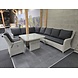 AVH-Collectie Showroommodel Bilbao hoek dining loungeset 6-delig wit grijs AVH-Collectie Showroommodel Bilbao hoek dining loungeset 6-delig wit grijs