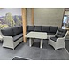 AVH-Collectie Showroommodel Bilbao hoek dining loungeset 6-delig wit grijs AVH-Collectie Showroommodel Bilbao hoek dining loungeset 6-delig wit grijs