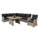 AVH-Collectie Showroommodel Bilbao hoek dining loungeset 6-delig wit grijs AVH-Collectie Showroommodel Bilbao hoek dining loungeset 6-delig wit grijs