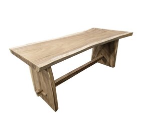 AVH-Collectie Showroommodel Boomstamtafel 200x70-80xH77,5 cm - bladdikte 6 cm