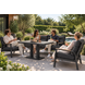 AVH-Collectie Kota stoel bank dining loungeset 4 delig verstelbare tafel antraciet