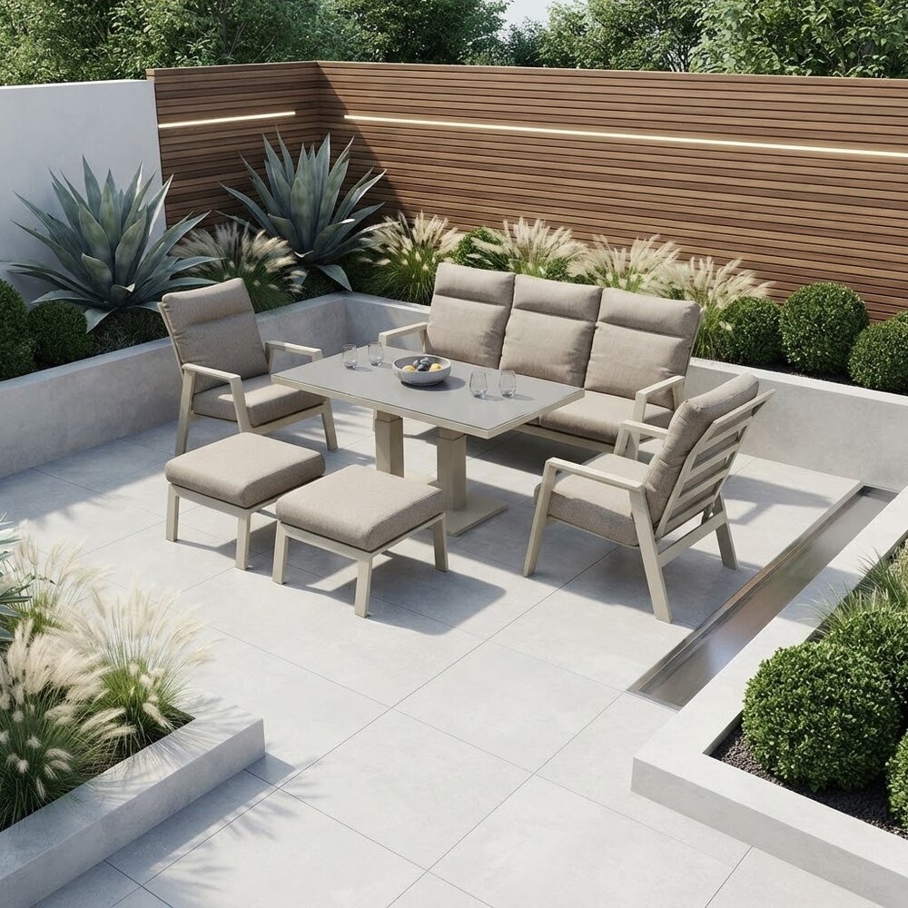 AVH-Collectie Barolo New York stoel bank dining loungeset 6 delig verstelbaar latte AVH-Collectie Barolo New York stoel bank dining loungeset 6 delig verstelbaar latte